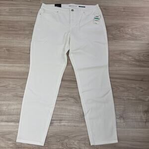 Style & Co Denim Women's Curvy-Fit Mid-Rise White Bright Skinny Jeans 16S